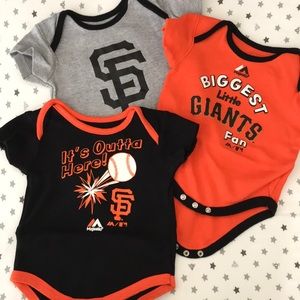 3-Pack SF Giants Baby Bodysuits